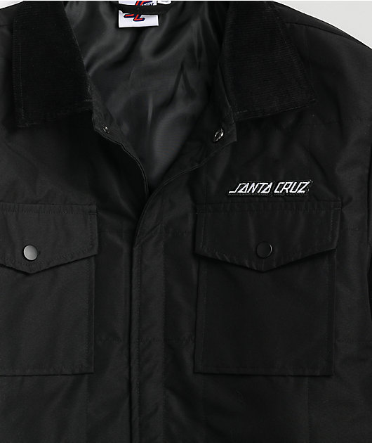 Santa Cruz Strip Logo Black Coaches Jacket