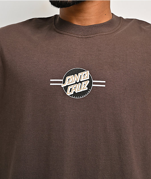 Santa Cruz Stripe Center Brown T-Shirt