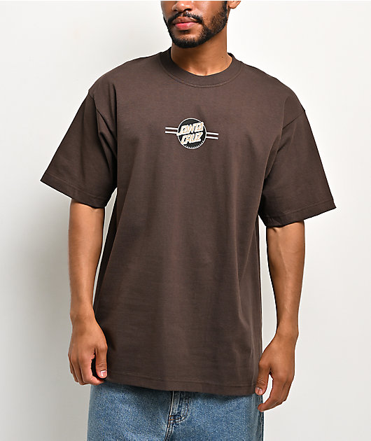 Santa Cruz Stripe Center Brown T-Shirt
