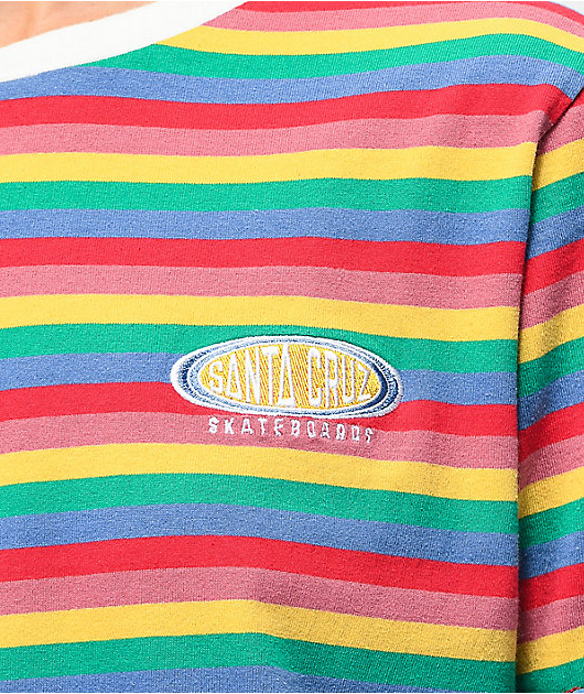Santa Cruz Sunny Rainbow Striped T-Shirt