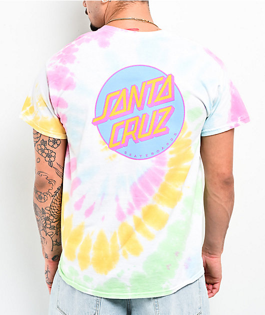 Santa Cruz Tie Dye Dot White T-Shirt | Zumiez