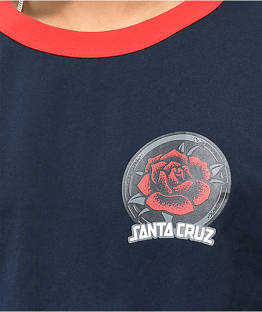 Santa Cruz Til The End Ringer camiseta azul marino