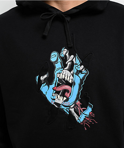 Santa Cruz Torn Hand Black Hoodie