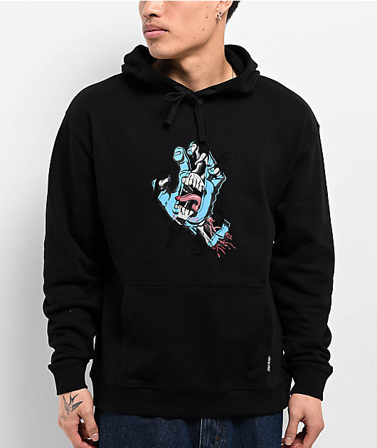 Santa Cruz Torn Hand Black Hoodie | Zumiez