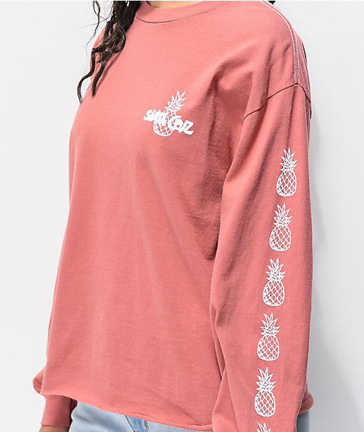 Santa Cruz Tropics Pink Long Sleeve T-Shirt