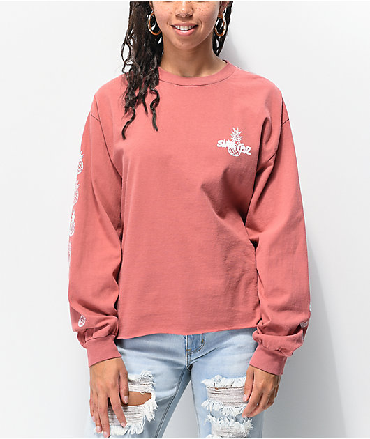 Santa Cruz Tropics Pink Long Sleeve T-Shirt