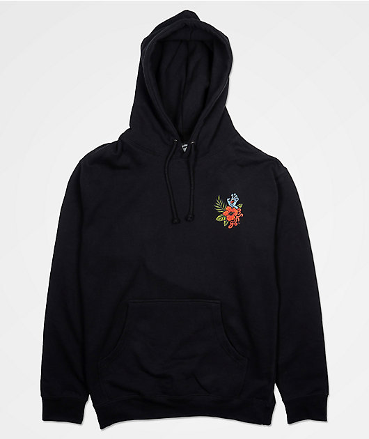 santa cruz vacation dot black hoodie