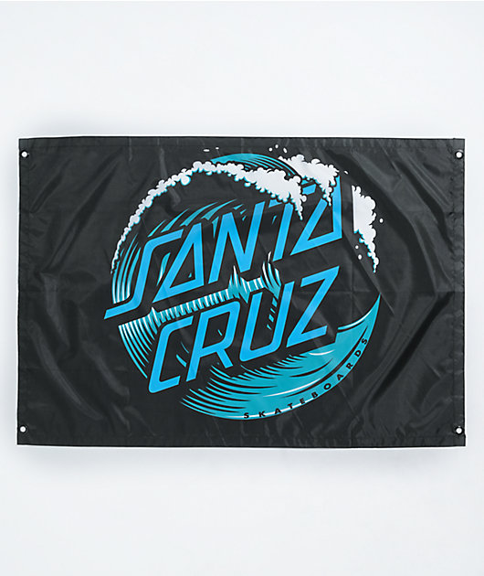 Santa Cruz Skate Wave Dot Flag 46/" x 32/" Wall Cloth Banner Garage Bedroom
