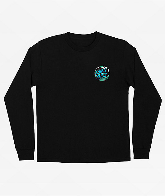 最新デザインの Cruz Santa Wave Zumiez | T-Shirt Sleeve Long Black Dot ウエイトトレーニング