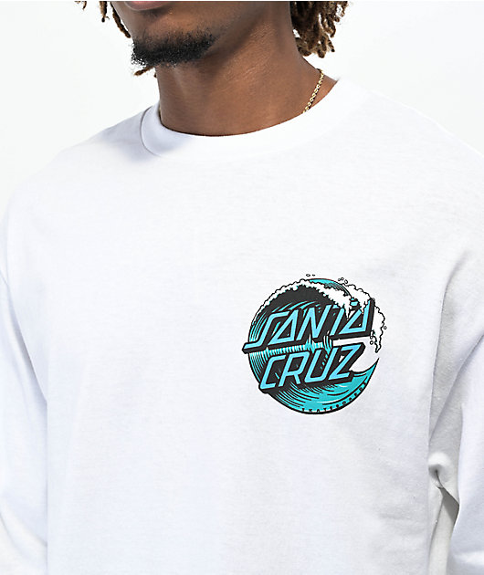 Santa Cruz Wave Dot Black Long Sleeve T Shirt Zumiez