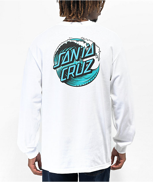 Santa Cruz Wave Dot Black Long Sleeve T Shirt Zumiez