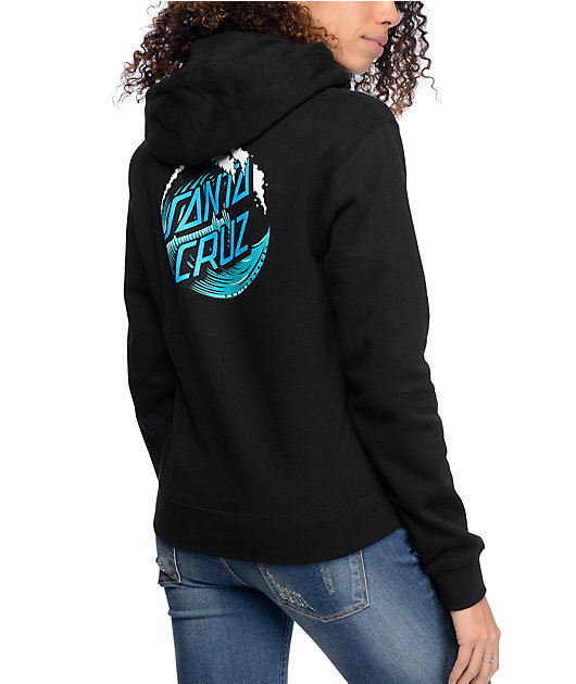 santa cruz wave dot hoodie