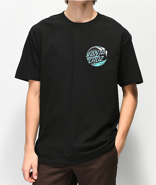 Santa Cruz Wave Dot Black T-Shirt 