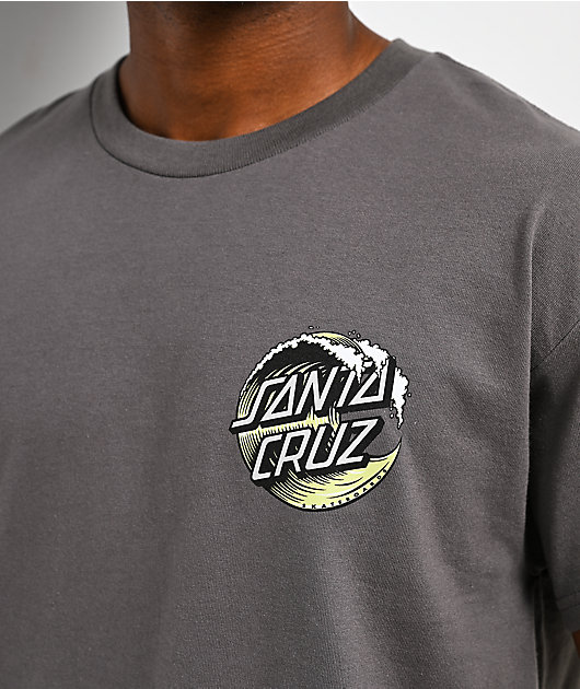 Santa Cruz Wave Dot Charcoal T-Shirt