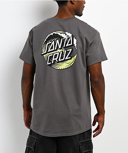 Santa Cruz Wave Dot Charcoal T-Shirt