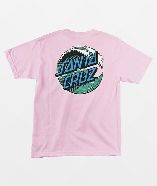 Santa Cruz Wave Dot Pink T-Shirt