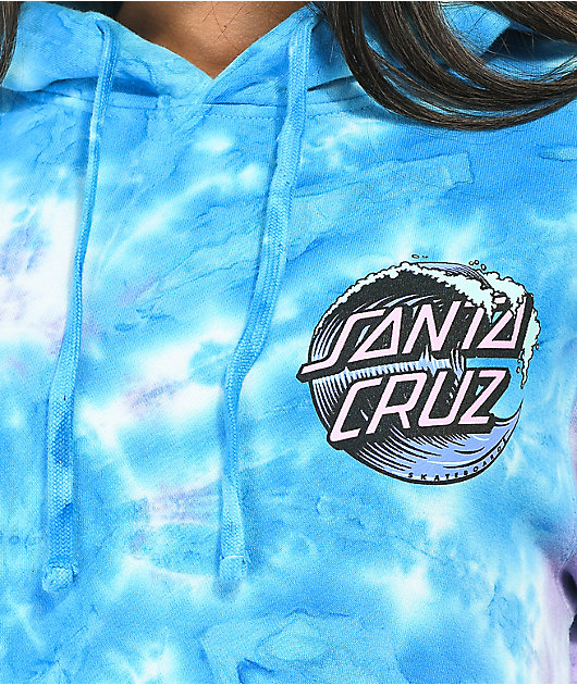 Santa Cruz Wave Dot Spiral Lavender & Blue Tie Dye Hoodie