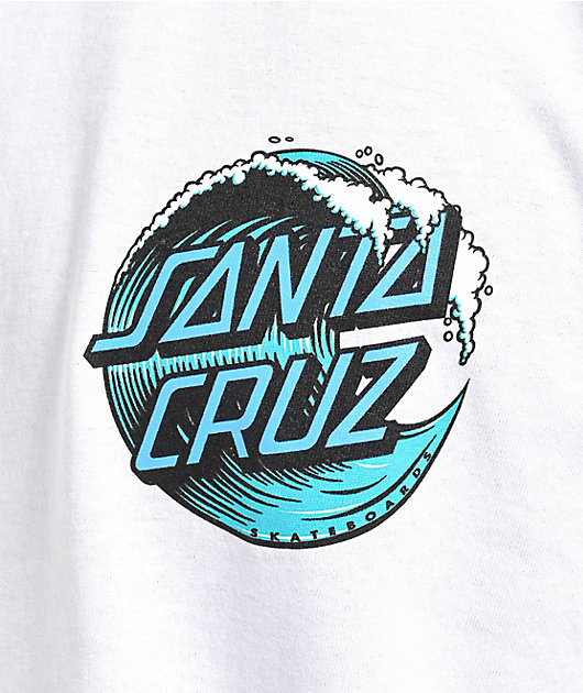 Santa Cruz Wave Dot White Long Sleeve T-Shirt | Zumiez
