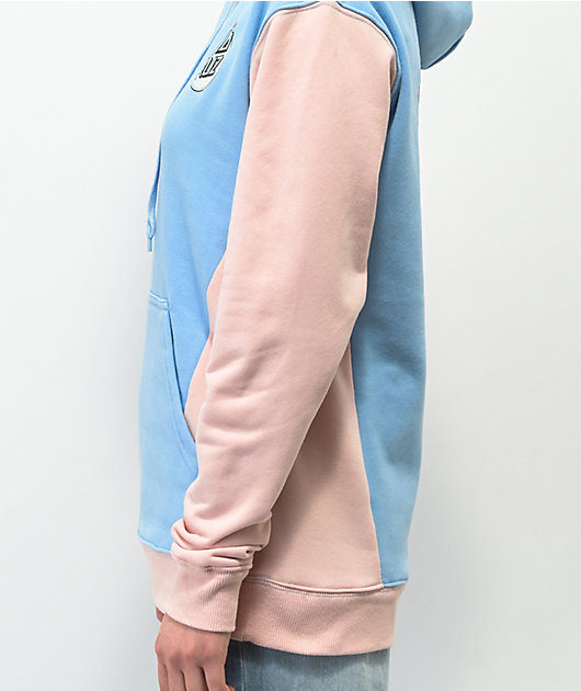 Santa Cruz Wave Poppy Splice Light Blue & Blush Hoodie | Zumiez
