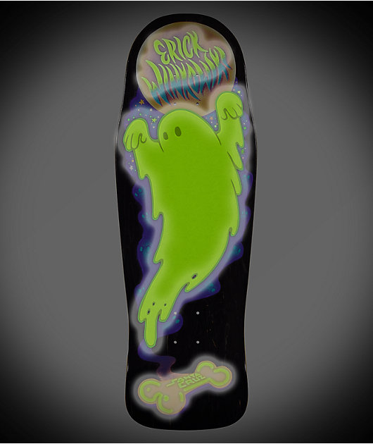 Santa Cruz Winkowski Glow In Dark Ghost Old School Shape Skateboard Deck 