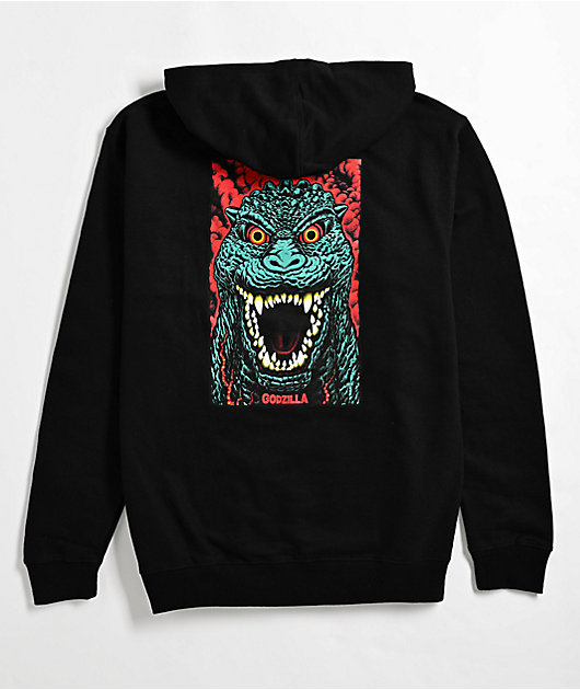 Santa Cruz x Godzilla Kids Destroyer Black Hoodie | Zumiez