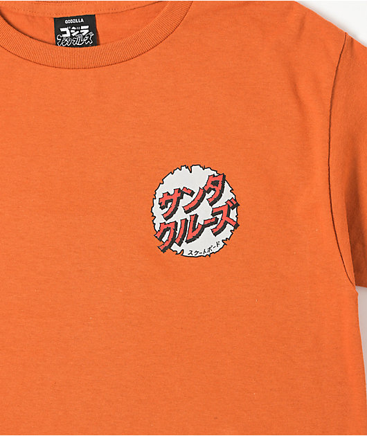 Santa Cruz x Godzilla Kids Mechanical Hand Orange T-Shirt