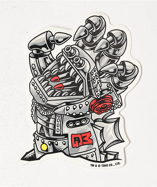 Santa Cruz x Godzilla Mechagodzilla Hand Sticker | Zumiez