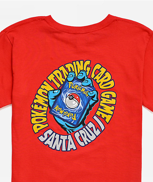 Santa Cruz x Pokémon Kids TCG Hand Red T-Shirt
