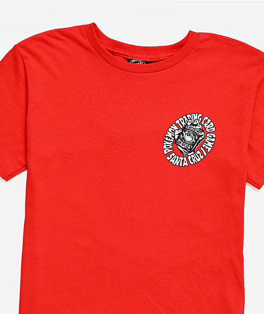 Santa Cruz x Pokémon Kids TCG Hand Red T-Shirt