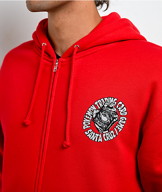 Santa Cruz x Pokémon TCG Hand Red Zip Hoodie