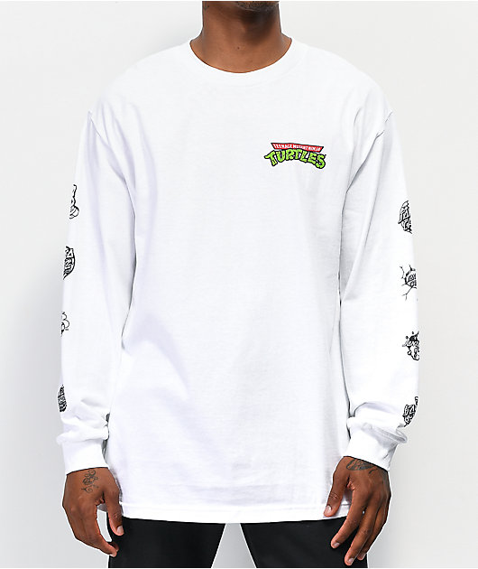 Santa Cruz x TMNT Mutagen White Long Sleeve T-Shirt