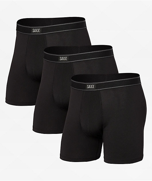 Saxx Daytripper Black 3 Pack Boxer Briefs