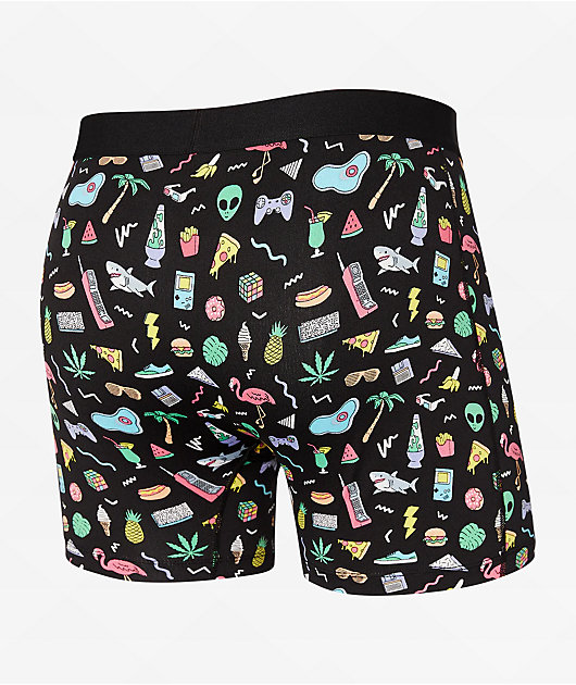 Saxx Daytripper Fun Bits Black Boxer Briefs