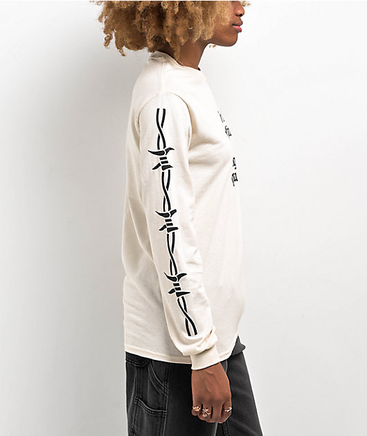 Schaf Don't Waste Time Natural Long Sleeve T-Shirt