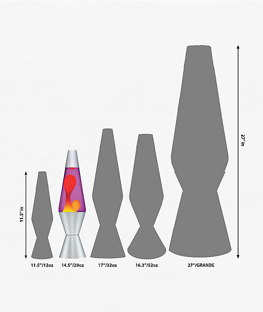 Schylling Orange, Purple & Silver 14.5" LAVA Lamp