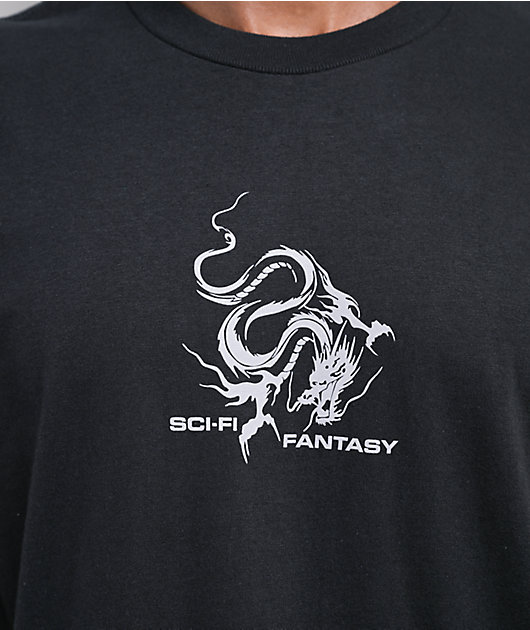 Sci-Fi Fantasy Dragon Black T-Shirt