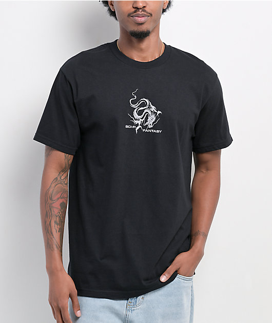 Sci-Fi Fantasy Dragon Black T-Shirt