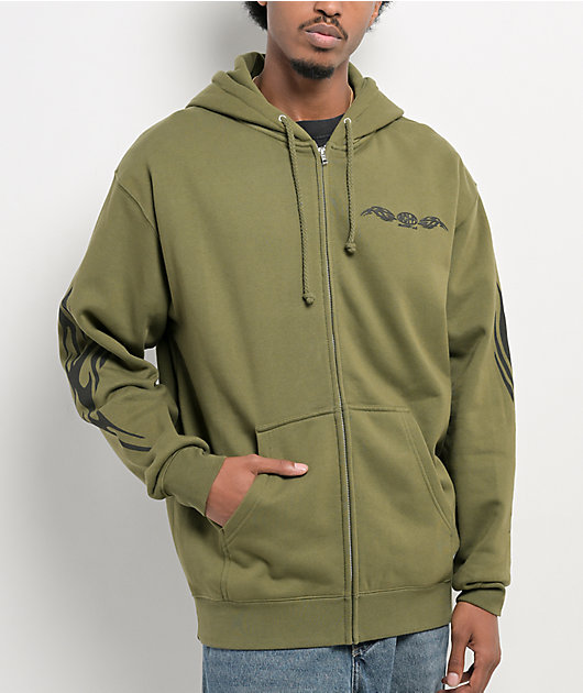 Sci-Fi Fantasy Origin Green Zip Hoodie | Zumiez