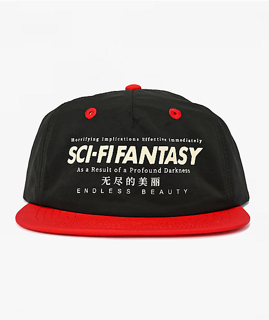 Sci-Fi Fantasy Profound Darkness Black & Red Snapback Hat