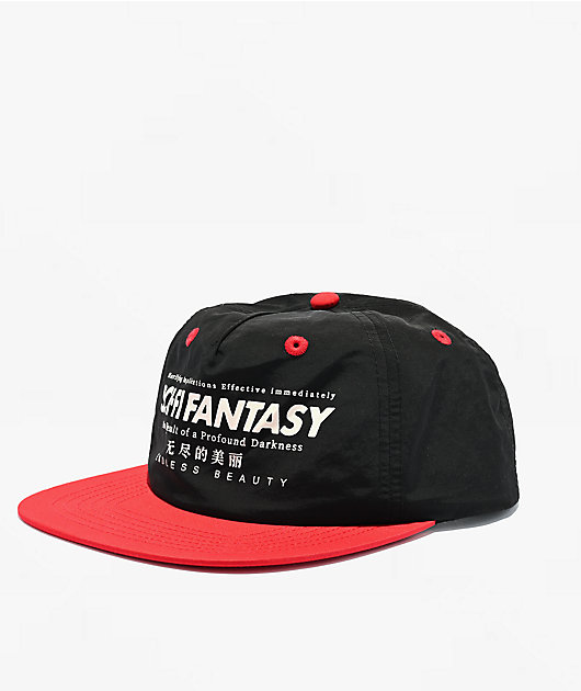 Sci-Fi Fantasy Profound Darkness Black & Red Snapback Hat