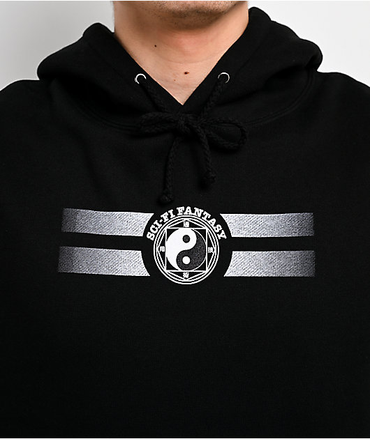 Sci-Fi Fantasy Yin & Yang Black Hoodie