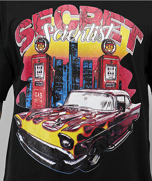 Secret Scientist Cruisin Black T-Shirt