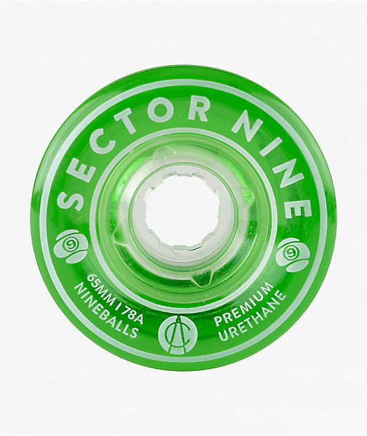Sector Nine Nineballs 65mm 78a Green Cruiser Skateboard Wheels