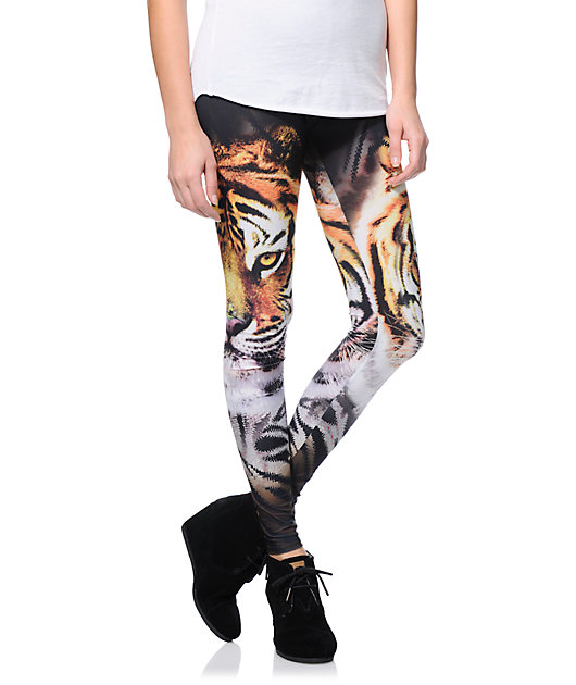 tiger face leggings