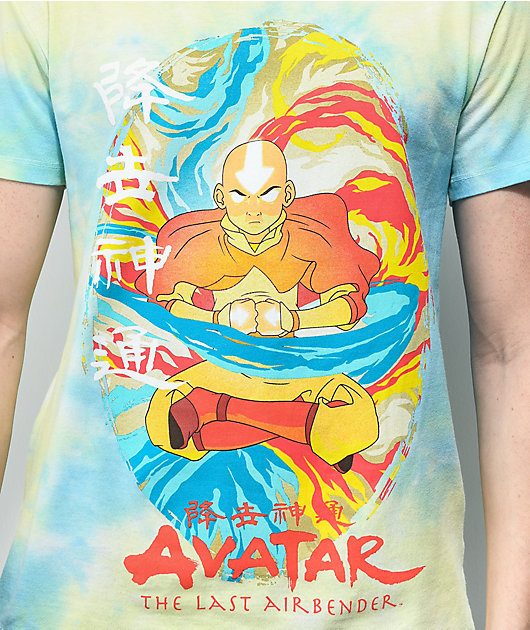 Select Start x Avatar: The Last Airbender Aang camiseta Tie Dye azul y amarilla