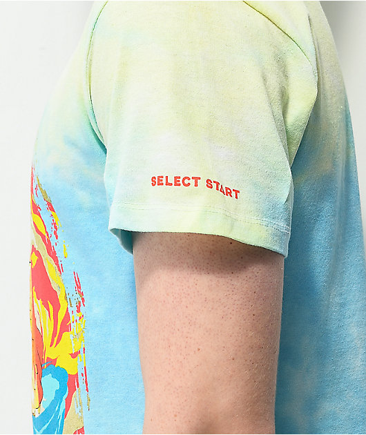 Select Start x Avatar: The Last Airbender Aang Blue & Yellow Tie Dye T-Shirt