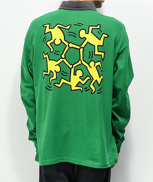Select Start x Keith Haring Love Green Rugby Shirt