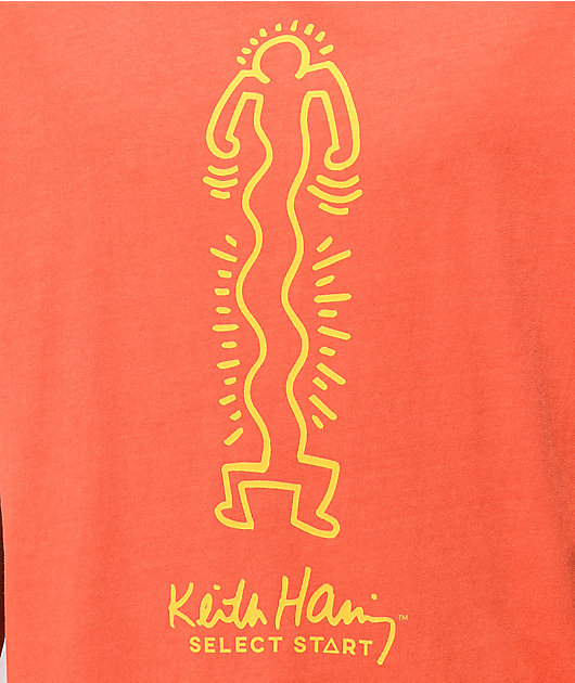 Select Start x Keith Haring Outline Red Wash T-Shirt