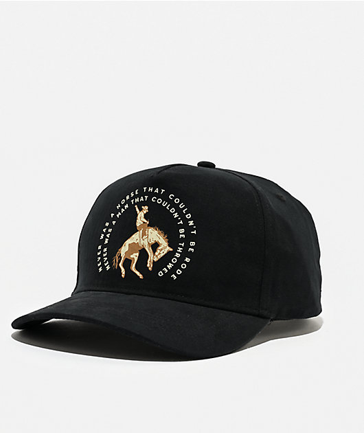Sendero Never Was A Horse Black Canvas Snapback Hat | Zumiez