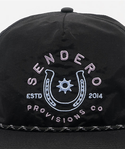 Sendero No Luck Black Snapback Hat